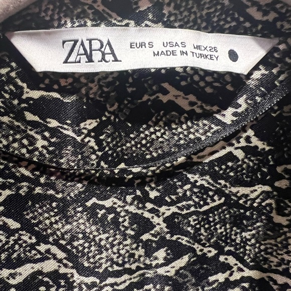 ZARA Snake Print Blouse Size S - Picture 8 of 10